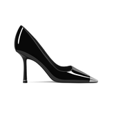 Metal-Plated Kitten Heel Pumps - 10cm